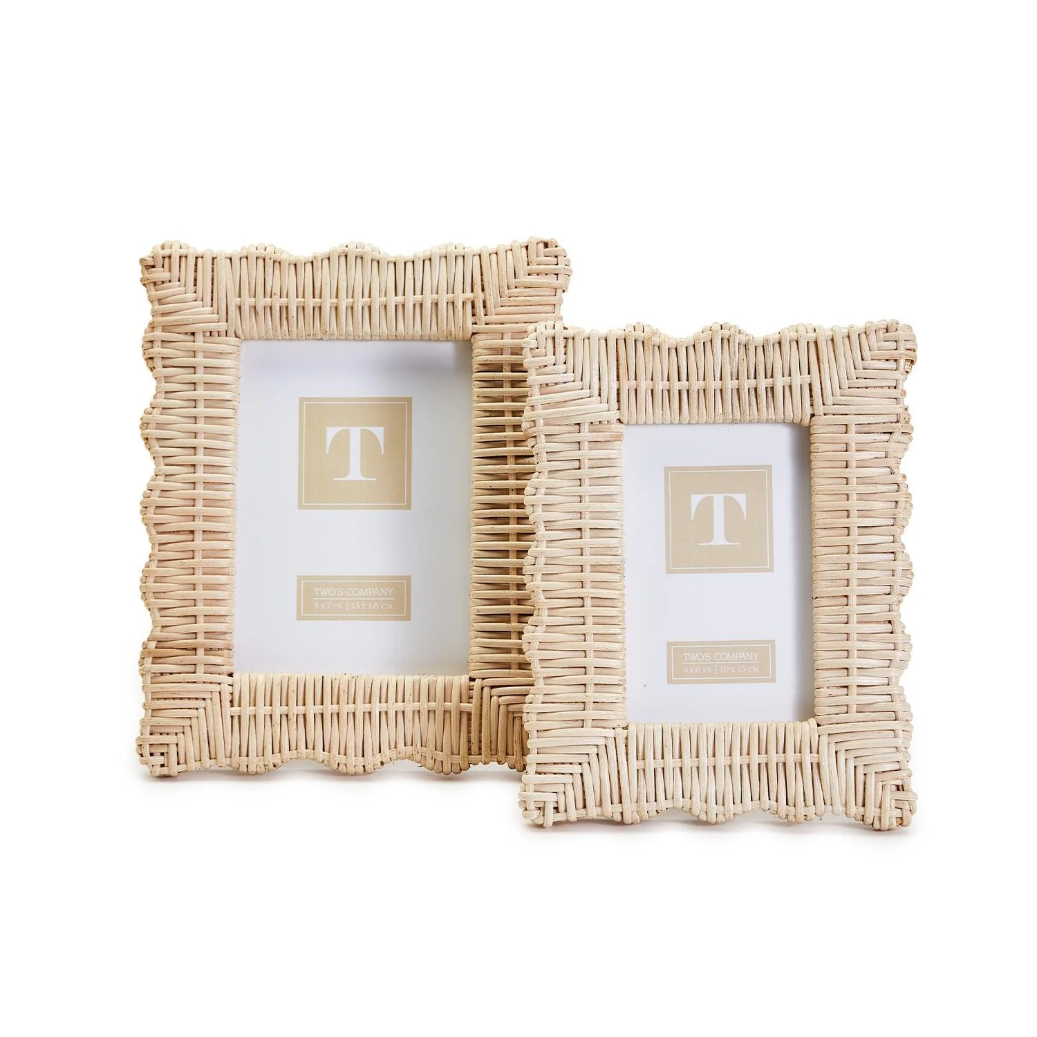 Natural Cane Wicker Weave Photo Frames