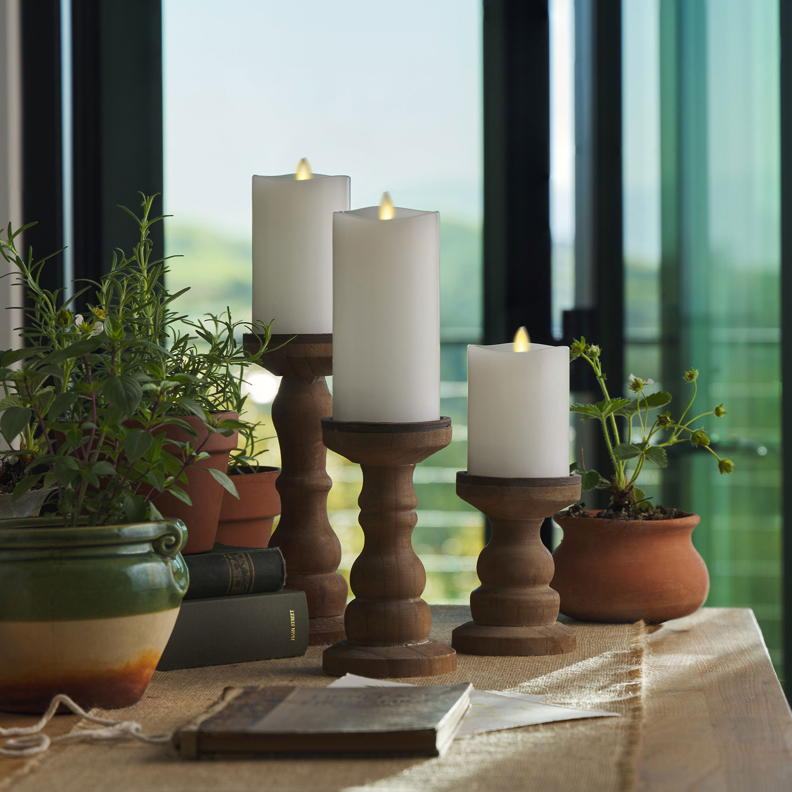 Luminara Flameless White Pillar Candle