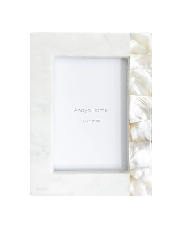 White Mother of Pearl Marble Frame