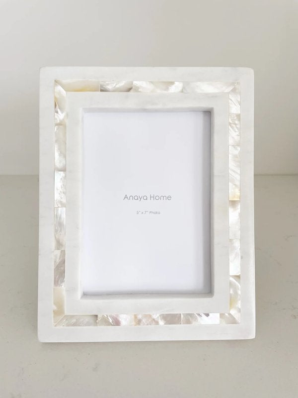 White Mother of Pearl Marble Frame