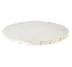 White Marble Mother of Pearl Lazy Susan