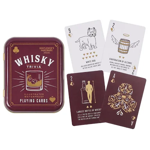 Gentlemen's Hardware Whiskey Trivia Playing Cards