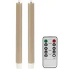 LED candles Cappuccino  23cm Set of 2