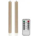 LED candles Cappuccino  23cm Set of 2