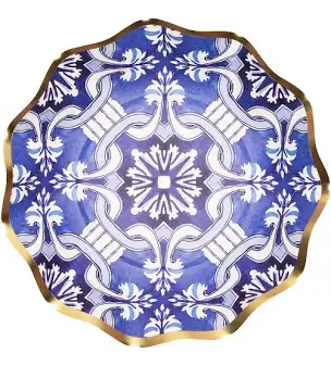 Paper Plates - Wavy Plate Morrocan nights (8 pack)