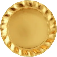 Wavy Charger Satin gold/8pkg