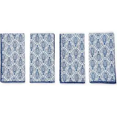 Water's Edge Set of Fish Pattern Clloth Napkins