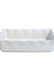 Casafina Large Rectangular Ruffled Baker in White