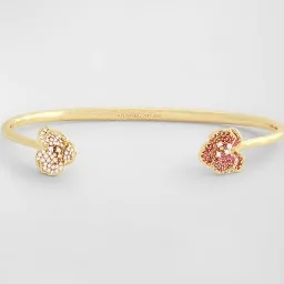 Anabel Aram Butterfly Pink Pave Bangle