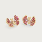 Anabel Aram Butterfly Pink Pave Stud Earrings