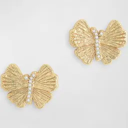 Anabel Aram Butterfly Stud Gold Earrings