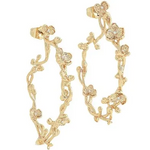 Anabel Aram Orchid Hoop Earrings