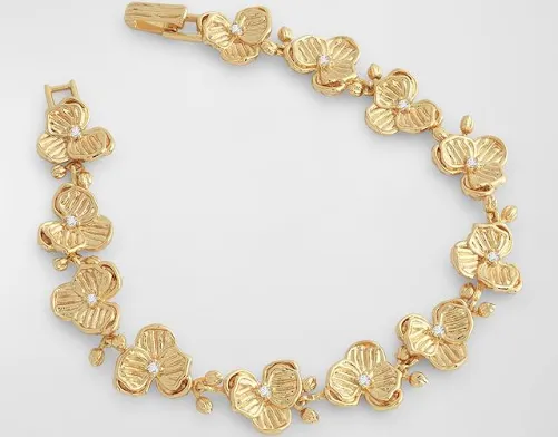 Anabel Aram Orchid Link Bracelet