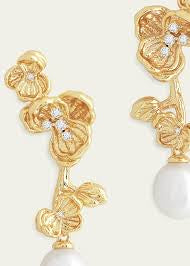 Anabel Aram Orchid with Pearl Drop Earrings