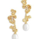 Anabel Aram Orchid with Pearl Drop Earrings