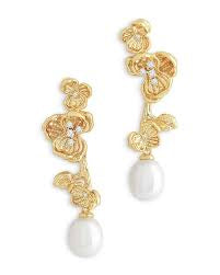 Anabel Aram Orchid with Pearl Drop Earrings