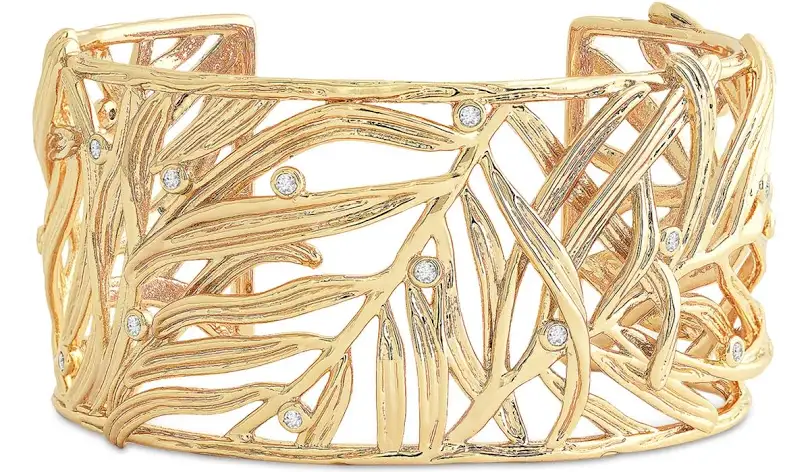 Anabel Aram Palm Leaves Cuff Bracelet