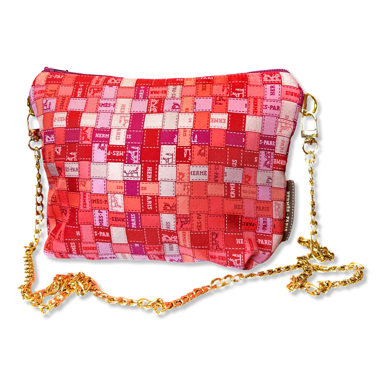 Vintage Silk Scarf Crossbody Bag