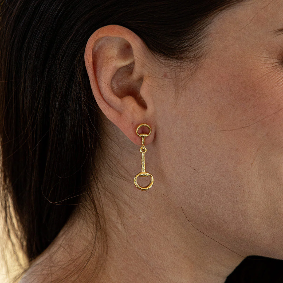 Capucine De Wulf Equestrian Snaffle Bit Earrings - Gold