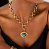 Cleopatra Pendant Necklace 16+2” - Blue Labradorite/Gold