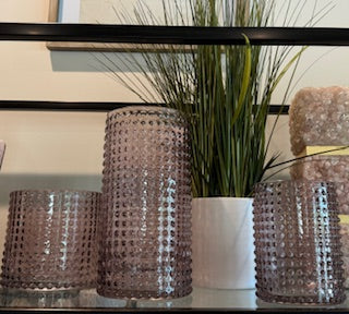 Pink Glass Vases (Multiple Sizes)