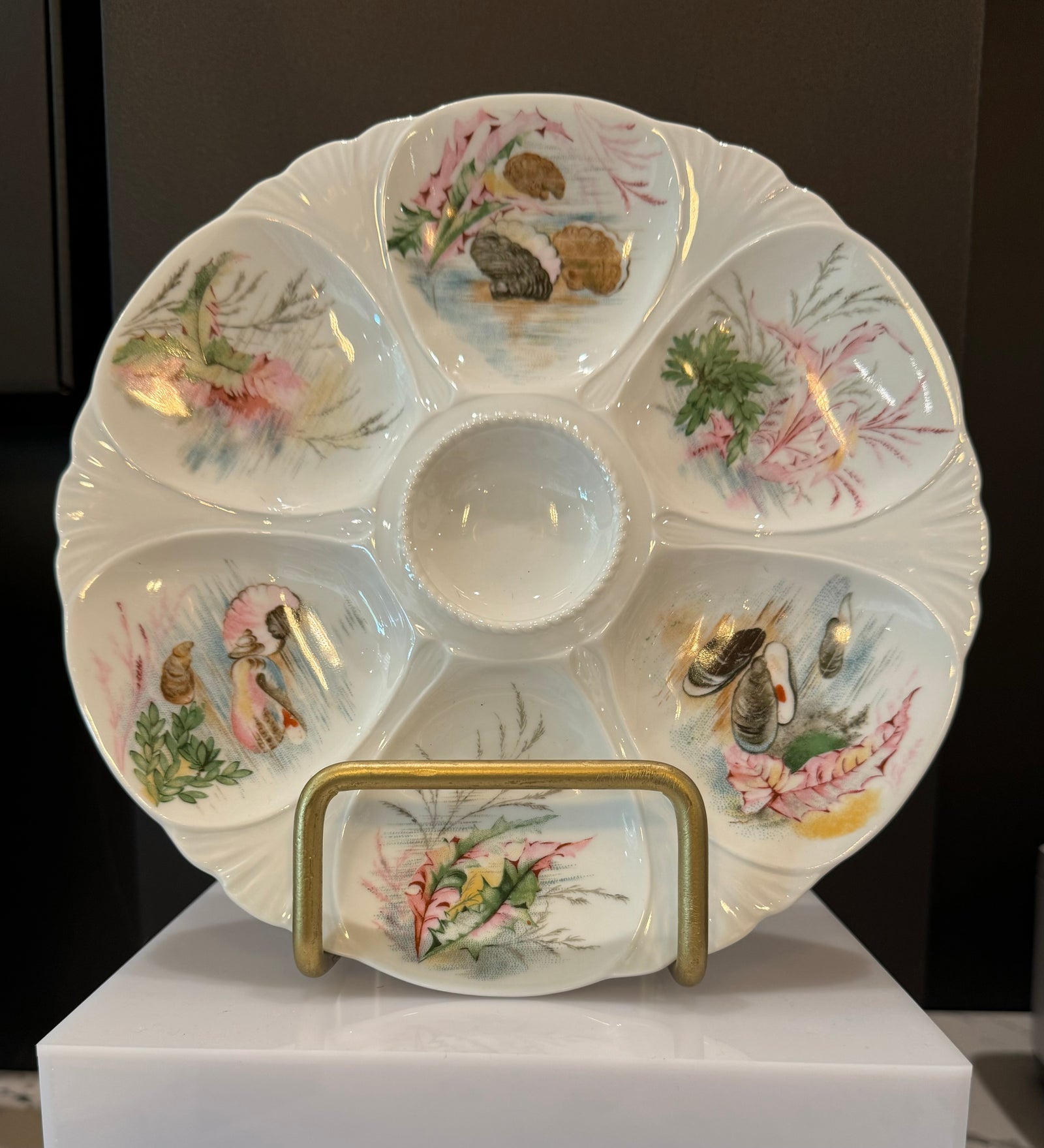 Antique Limoges Charles Aurenfeldt Oyster Plate