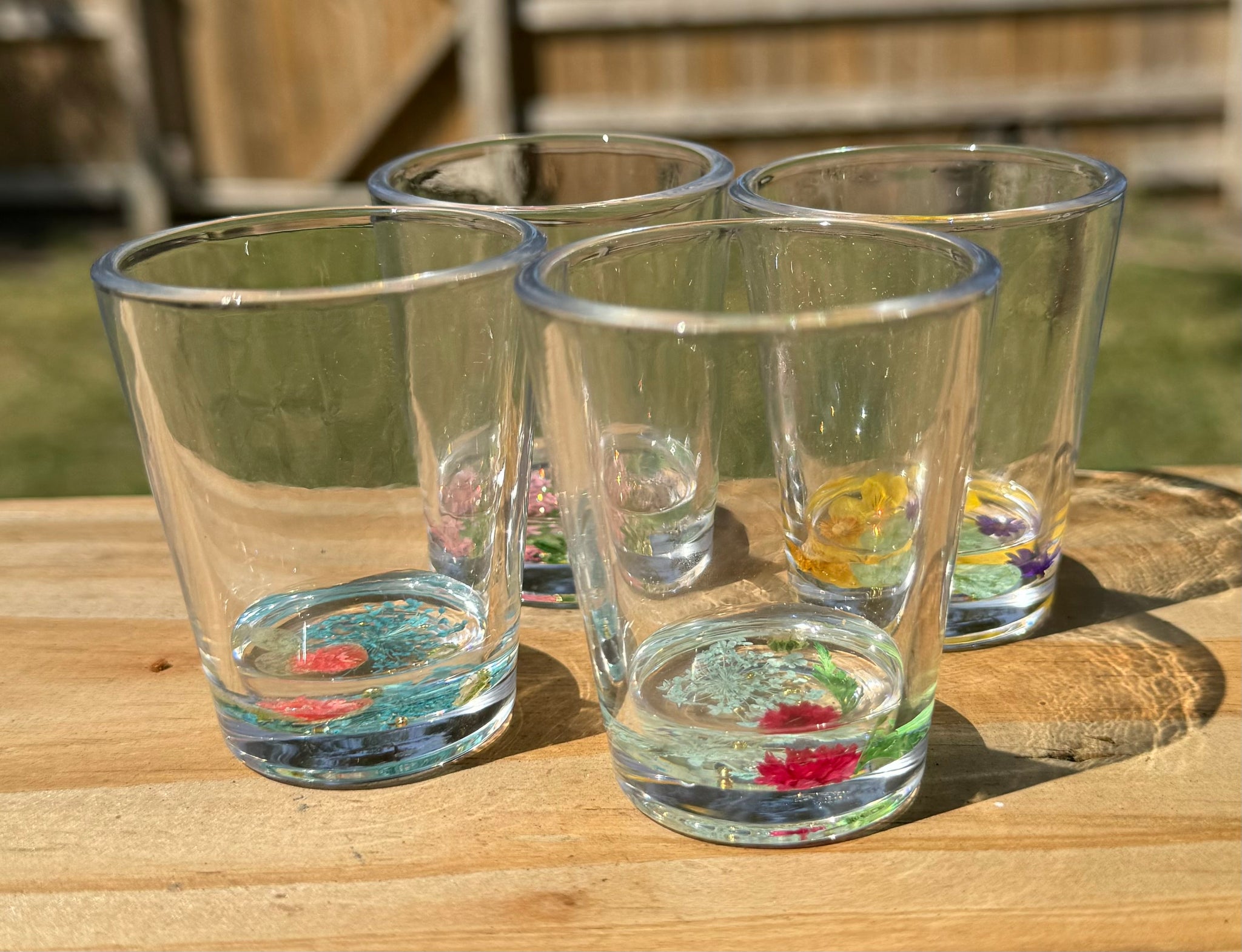 Classic Shot Glass w/ Custom Resin and Design (Multiple Designs)