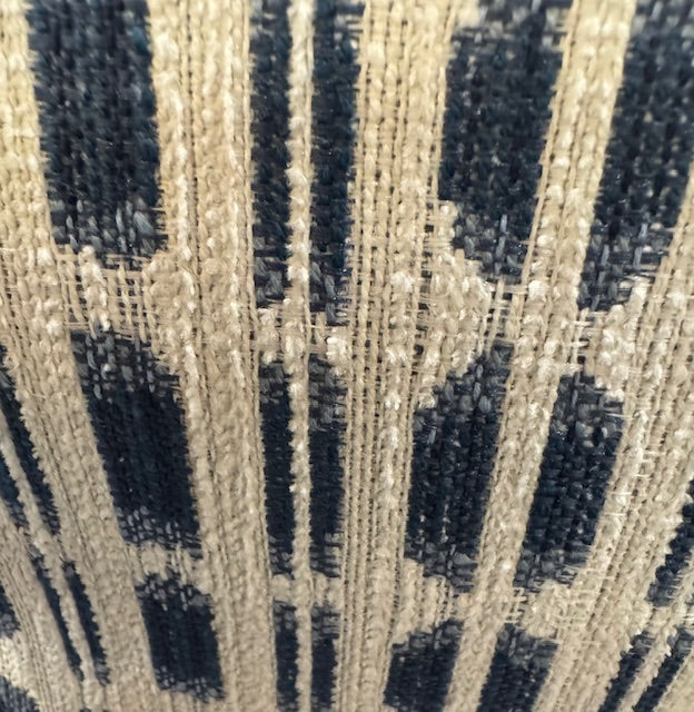 Palecek Pillow Indoor/Outdoor - Striped Pebbles Navy