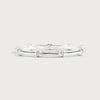 Anabel Aram Bamboo Hinged Bangle in Silver