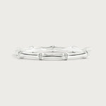 Anabel Aram Bamboo Hinged Bangle in Silver