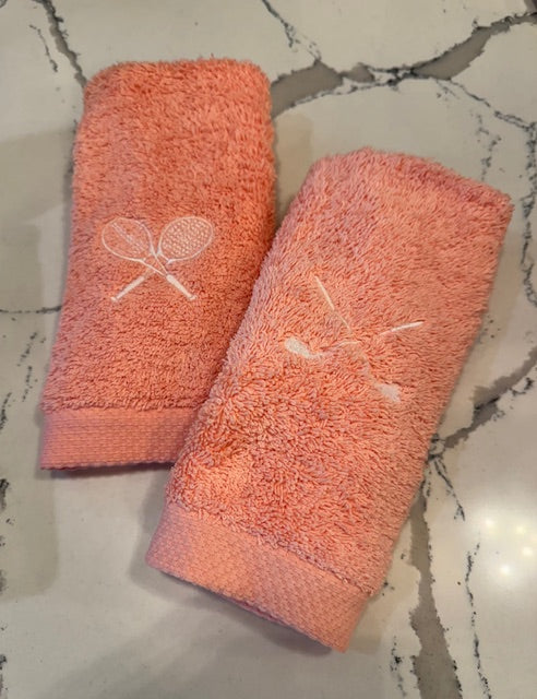 Custom Embroidered Home Spa Cotton Hand Towel with Golf or Tennis Logo