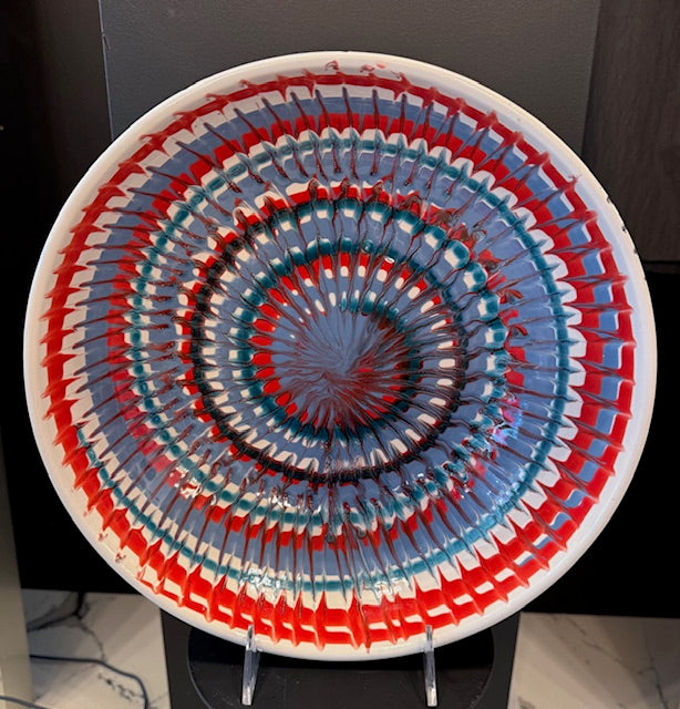 Studio Riviera Psychodelic Salad Bowl w/ Red