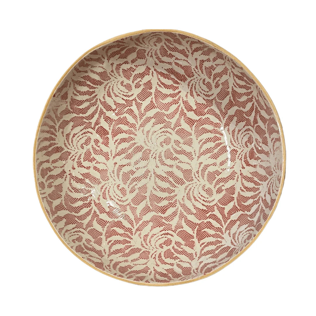 Terrafirma Medium Server Bowl Laurel Poppy