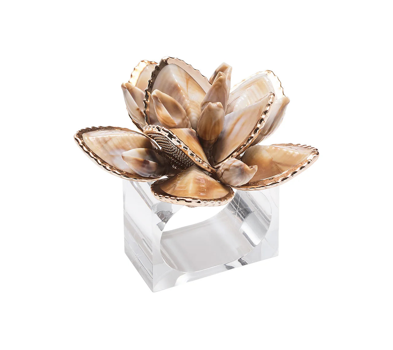 Kim Seybert Beachcomber Napkin Ring in Natural, S/4