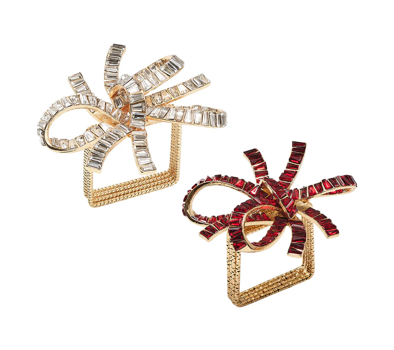 Kim Seybert Jeweled Bow Napkin Ring S/4 (2 Colors)