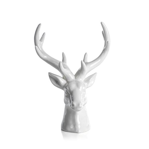 Rocky Mountain Ceramic Stag Head - White - Large