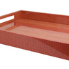 Addison Ross Orange Croc Medium Lacquered Serving Tray