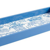 Caspari Pagoda Toile Lacquer Bar Tray in Blue