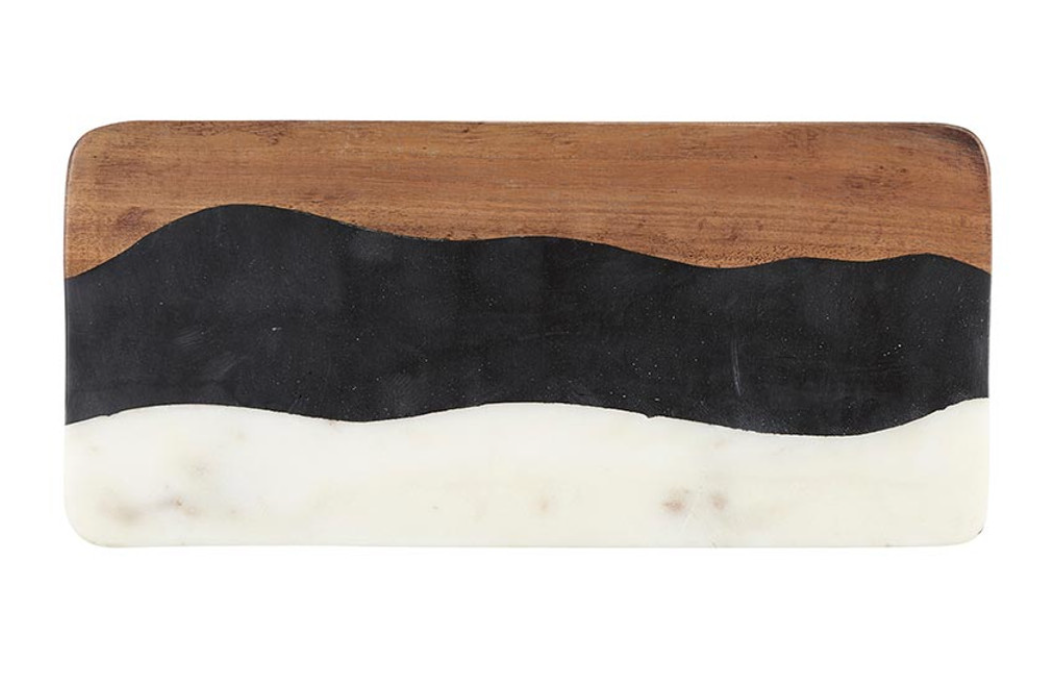 Marble + Wood Serving Board