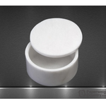 Marble Round Box with Lid 2X3 Inch