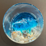 Everyday Water Glass with Custom Beach Resin Base