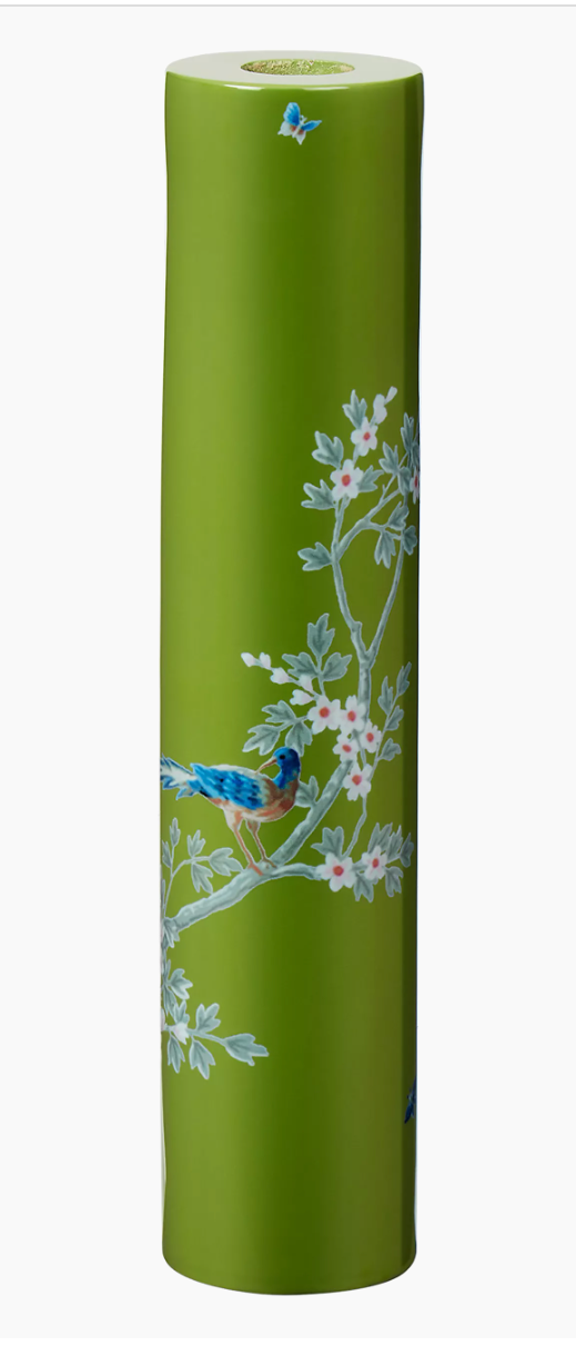 Addison Ross Green Chinoiserie Candlestick