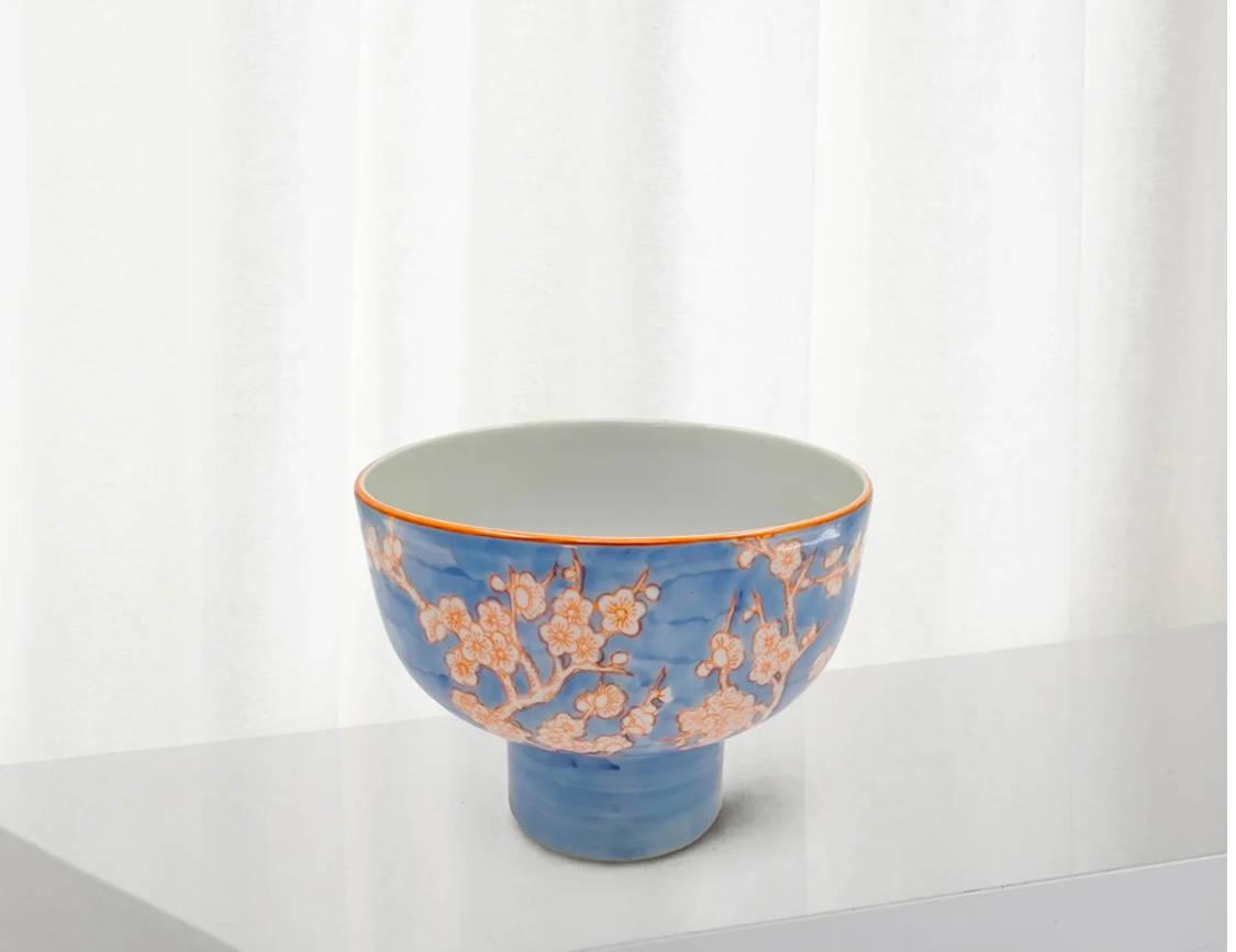 Floral Decorative Bowl with Stand