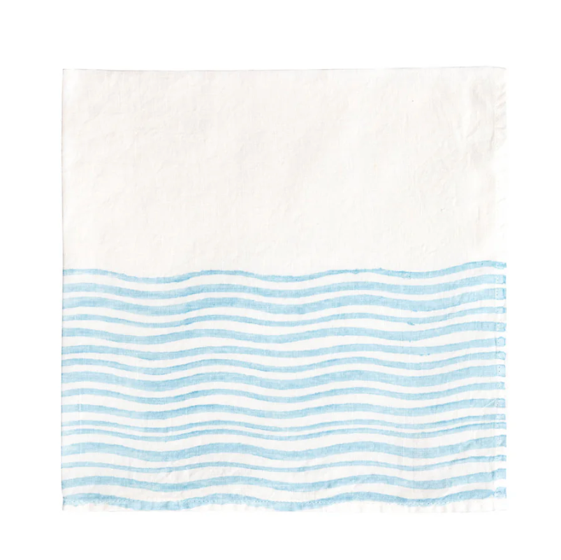 Bertozzi Panarea Wave Light Blue Napkin 20X20 (Waves Only)