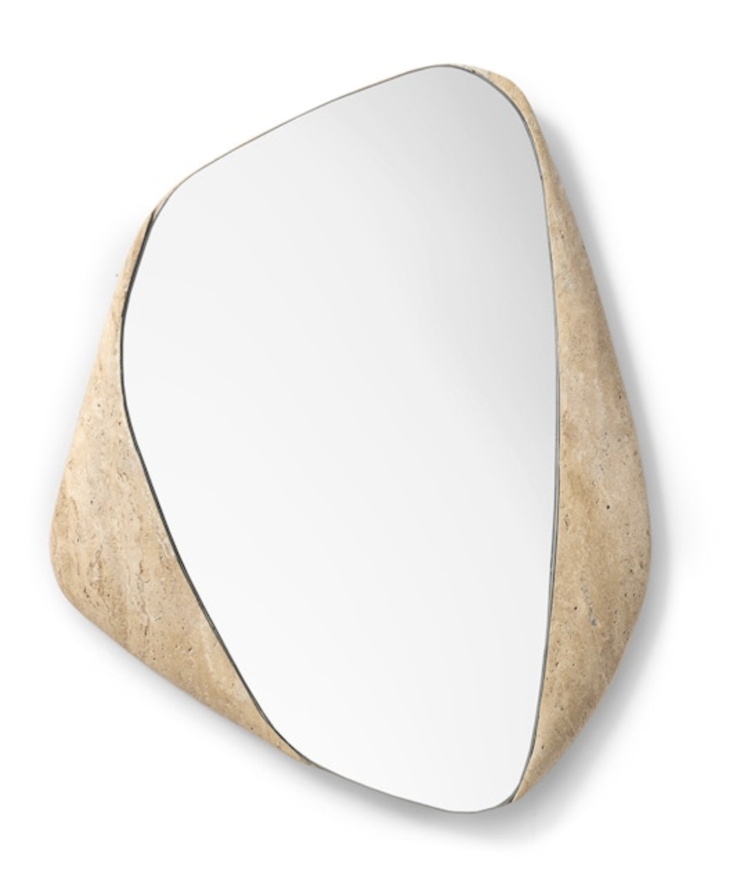 Palecek Kira Travertine Mirror, Small