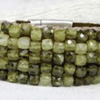 Martell Studios Green Garnet Cubes with Blue Zircon Trim Bracelet