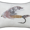 Embroidered Fly Pillow Cover