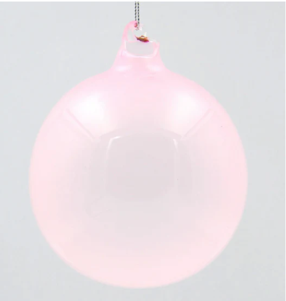 Pearl Glass Ball Pink Ornament 120MM