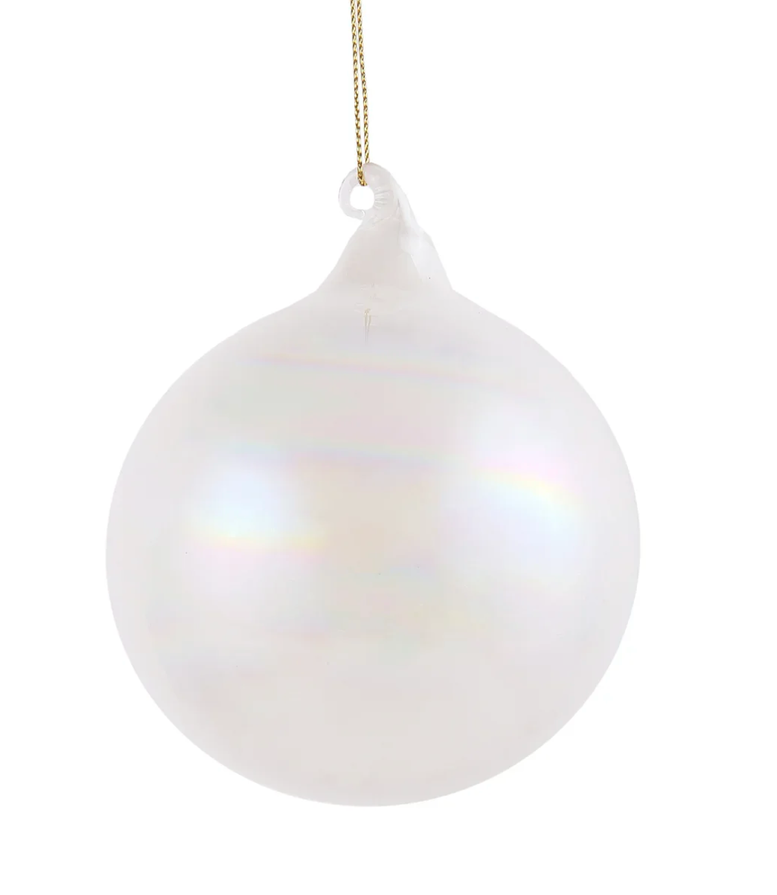 Pearl Glass Ball White Ornament 120MM