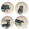 Elements Fauna Dessert Plates S/4